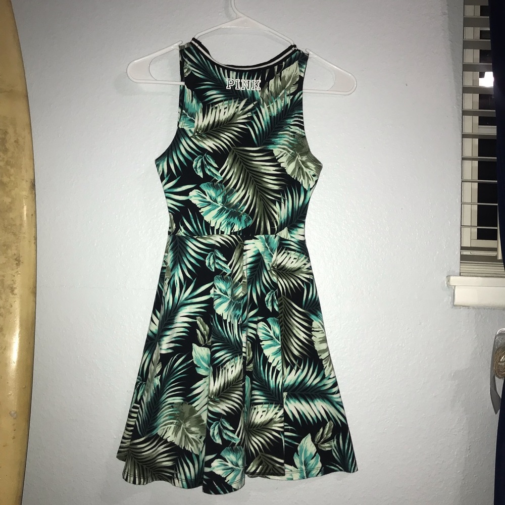 Casual palm print dress